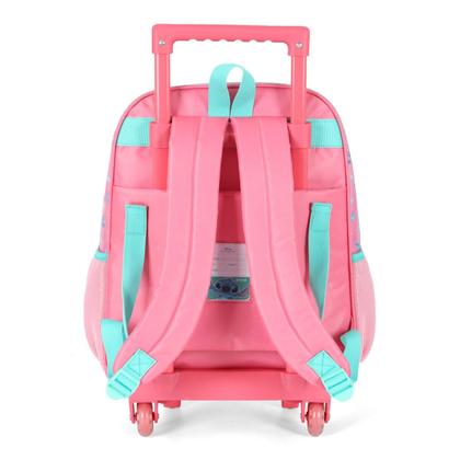 Imagem de Mochila Lilo Stitch Escolar Grande Rosa Disney Luxcel Rodinha