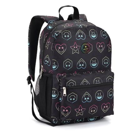 Imagem de Mochila Listra, Emoji, Flor 17" MJ42011 Seanite