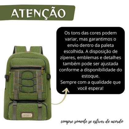 Imagem de Mochila Lona Média Reforçada Camping Trabalho Trilha Faculdade