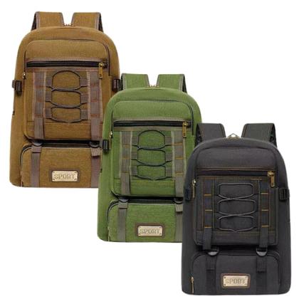 Imagem de Mochila Lona Média Reforçada Camping Trabalho Trilha Faculdade