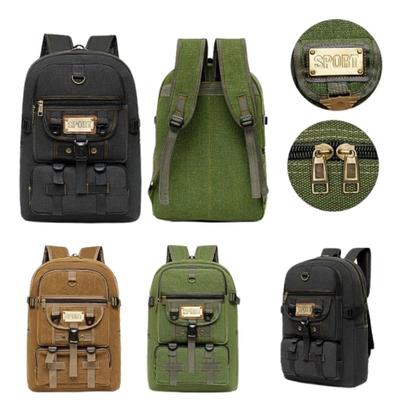 Imagem de Mochila Lona Média Reforçada Masculina Feminina Camping Trabalho Trilha Faculdade