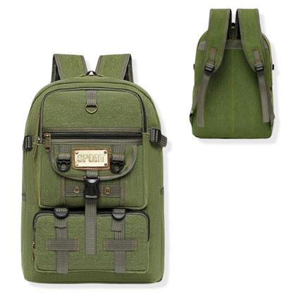 Imagem de Mochila Lona Média Reforçada Masculina Feminina Camping Trabalho Trilha Faculdade