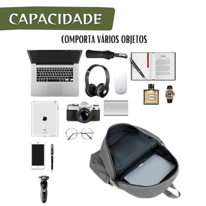 Imagem de Mochila Lona Média Reforçada Masculina Feminina Camping Trabalho Trilha Faculdade