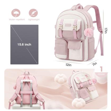 Imagem de Mochila LOVEVOOK School para meninas adolescentes com laptop de 15,6"