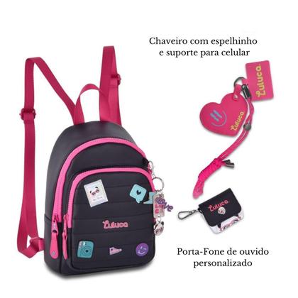 Imagem de Mochila Luluca de Costas C/ Porta Fone E Porta Celular Edição Limitada Premium Oficial - Clio