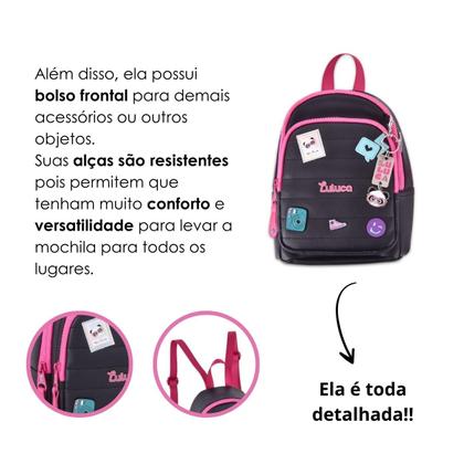 Imagem de Mochila Luluca de Costas C/ Porta Fone E Porta Celular Edição Limitada Premium Oficial - Clio
