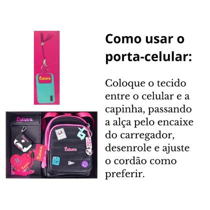 Imagem de Mochila Luluca de Costas C/ Porta Fone E Porta Celular Edição Limitada Premium Oficial - Clio