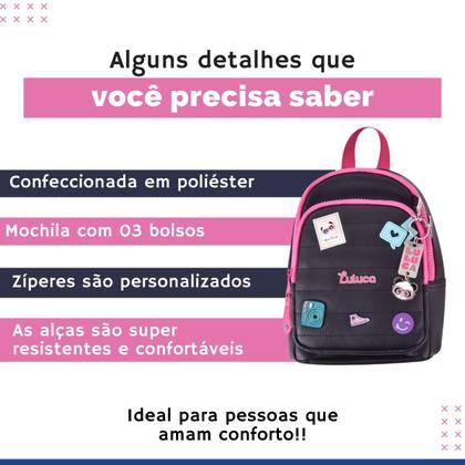 Imagem de Mochila Luluca de Costas C/ Porta Fone E Porta Celular Edição Limitada Premium Oficial - Clio