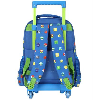 Imagem de Mochila luxcel infantil mario bros com rodas ic42542mo