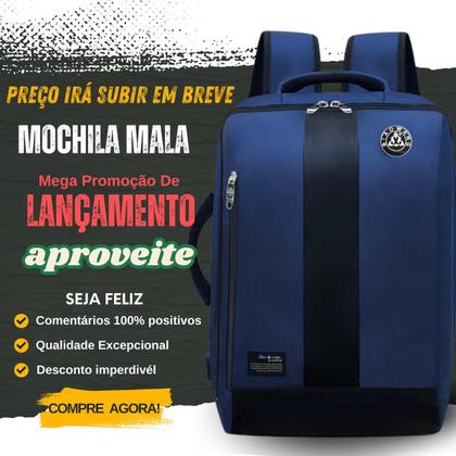 Imagem de Mochila Mala De Mão De Bordo Alto Padrão Impermeável Saída Usb Saída Fone Compartimento Para Notebook Ideal Para Viagens Trabalho e Dia a Dia