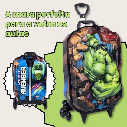 Imagem de Mochila Mala escolar infantil de 3 rodinhas e Relevo 3D