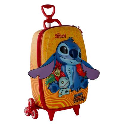 Imagem de Mochila Mala escolar infantil de 3 rodinhas e Relevo 3D