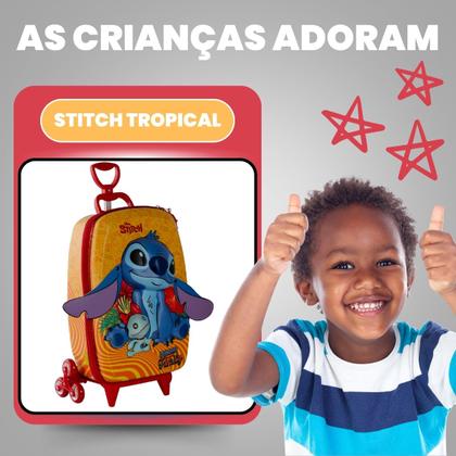 Imagem de Mochila Mala escolar infantil de 3 rodinhas e Relevo 3D