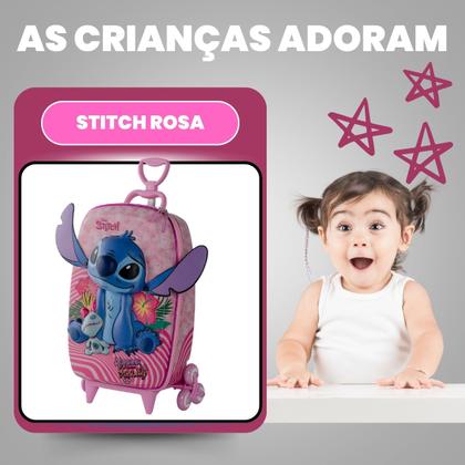 Imagem de Mochila Mala escolar infantil de 3 rodinhas e Relevo 3D