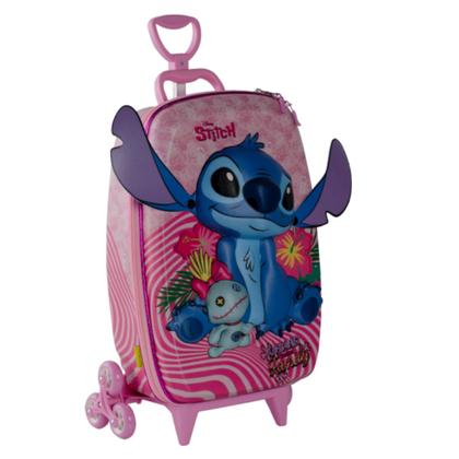 Imagem de Mochila Mala escolar infantil de 3 rodinhas e Relevo 3D