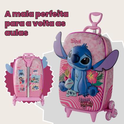 Imagem de Mochila Mala escolar infantil de 3 rodinhas e Relevo 3D