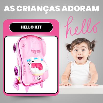 Imagem de Mochila Mala escolar infantil de 3 rodinhas e Relevo 3D