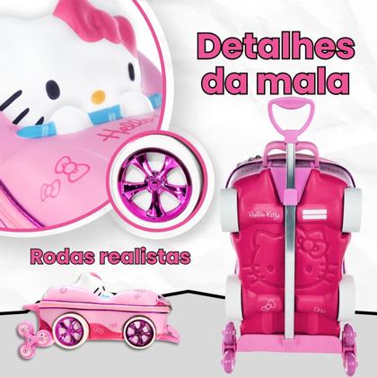 Imagem de Mochila Mala escolar infantil de 3 rodinhas e Relevo 3D