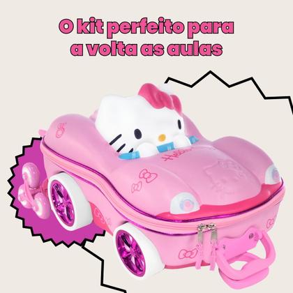 Imagem de Mochila Mala escolar infantil de 3 rodinhas e Relevo 3D