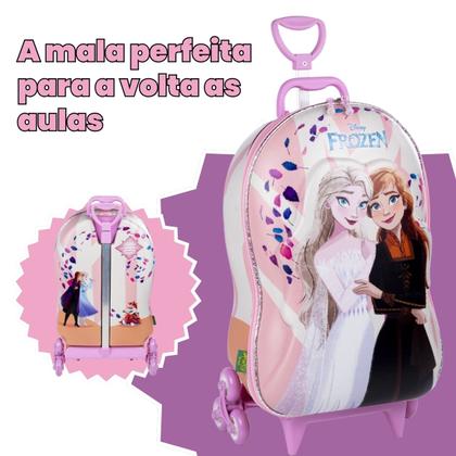 Imagem de Mochila Mala escolar infantil de 3 rodinhas e Relevo 3D