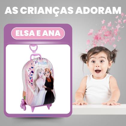 Imagem de Mochila Mala escolar infantil de 3 rodinhas e Relevo 3D