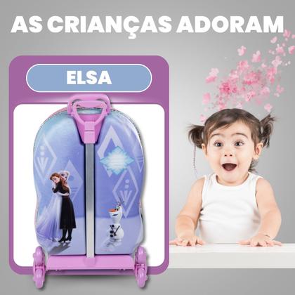 Imagem de Mochila Mala escolar infantil de 3 rodinhas e Relevo 3D
