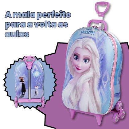 Imagem de Mochila Mala escolar infantil de 3 rodinhas e Relevo 3D
