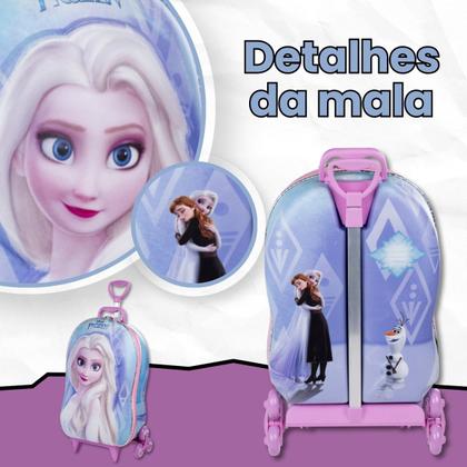 Imagem de Mochila Mala escolar infantil de 3 rodinhas e Relevo 3D
