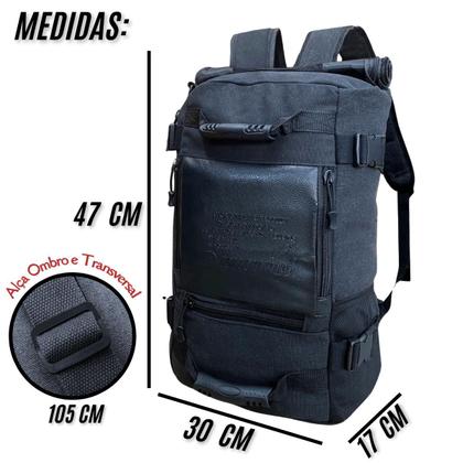 Imagem de Mochila Mala Masculina Feminina Grande Espaçosa e Reforçada Estilosa Dia a Dia Viagens Trabalho Camping Trilha Caminhada Executiva De Bordo