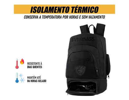 Imagem de Mochila Mala Térmica Fitness Lancheira Academia Treino Dieta Alimentar Marmita Escolar Grande