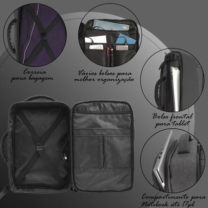 Imagem de Mochila Maleta Executiva Elegante Mormaii Praticidade Estilo Trabalho Viagem Resistente Reforçada com Entrada USB