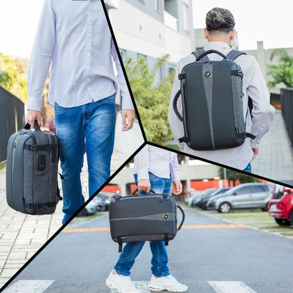 Imagem de Mochila Maleta Executiva Elegante Mormaii Praticidade Estilo Trabalho Viagem Resistente Reforçada com Entrada USB