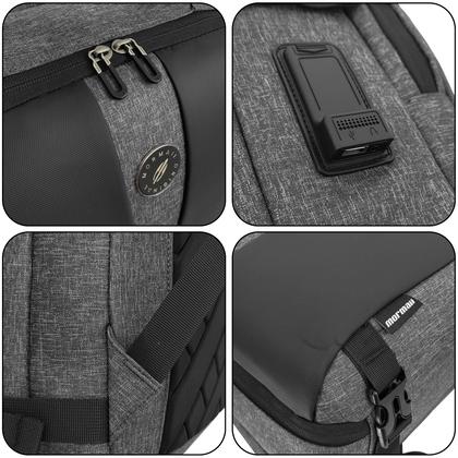 Imagem de Mochila Maleta Executiva Elegante Mormaii Praticidade Estilo Trabalho Viagem Resistente Reforçada com Entrada USB