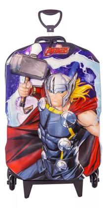 Imagem de Mochila Malinha Escolar 3d Thor Vingadores Marvel Rodinhas G
