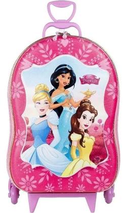 Imagem de Mochila Malinha Escolar Princesas Disney Rodinha G Lancheira