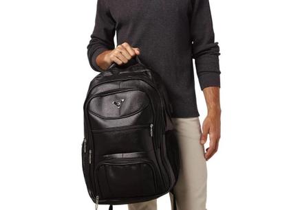 Imagem de Mochila Masculina Couro Reforçada Notebook Impermeável Executiva com USB