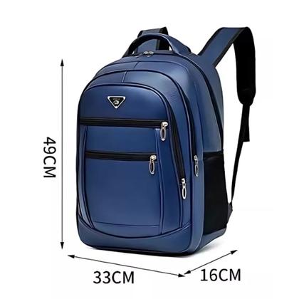 Imagem de Mochila Masculina Couro Resistente Impermeável Reforçada