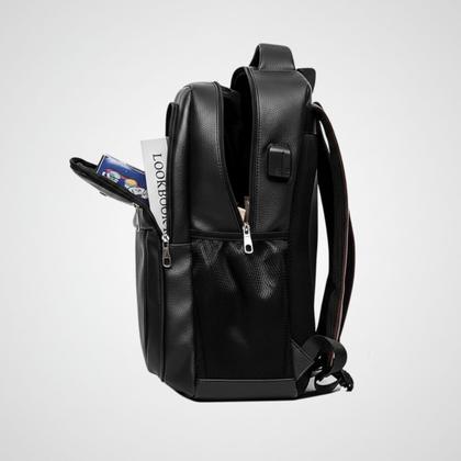 Imagem de Mochila Masculina Executiva Couro 33L Resistente Para Trabalho Faculdade