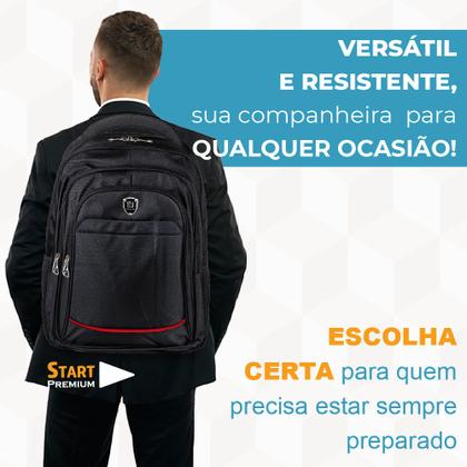 Imagem de Mochila Masculina Faculdade Impermeável Resistente Grande Para Notebook Linha Premium