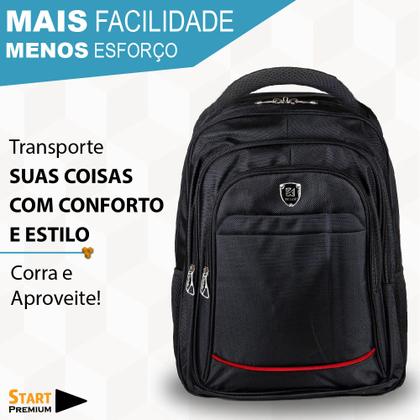 Imagem de Mochila Masculina Faculdade Impermeável Resistente Grande Para Notebook Linha Premium