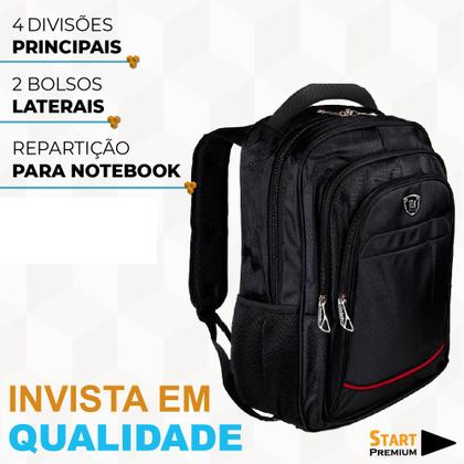 Imagem de Mochila Masculina Faculdade Impermeável Resistente Grande Para Notebook Linha Premium