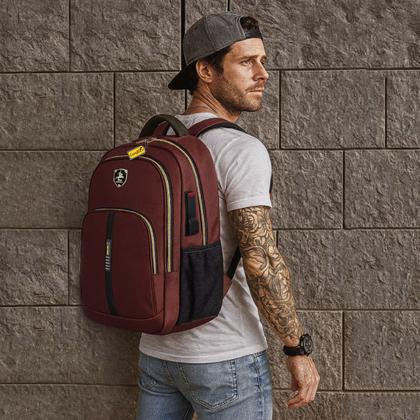 Imagem de Mochila Masculina Feminina Notebook Cadeado na Lateral Alto Padrão e Com Saída USB Escolar Faculdade Trabalho e Dia a Dia