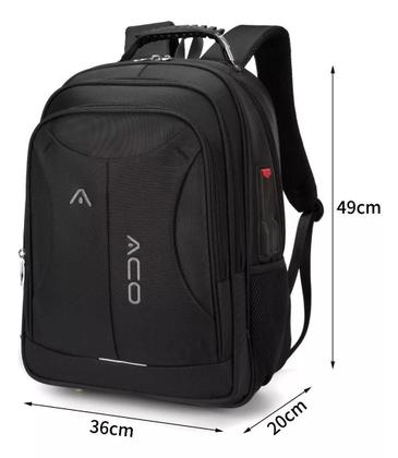 Imagem de Mochila Masculina Feminina Notebook Escolar Faculdade Viagem Dia a Dia Reforçada Resistente a Água Marcador de Bagagem Saida usb Fone  ACO