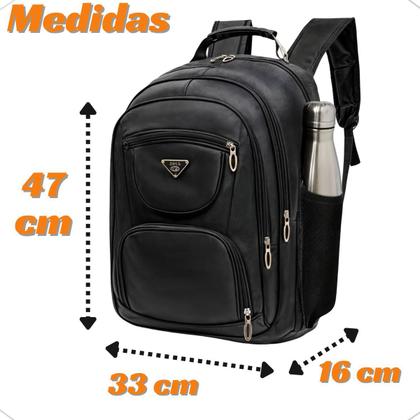 Imagem de Mochila Masculina Grande Faculdade Impermeável Resistente