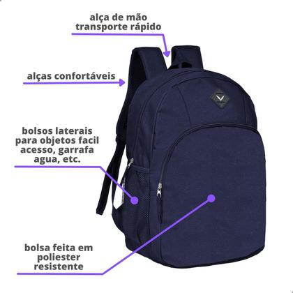 Imagem de Mochila Masculina Juvenil Universitaria Escolar Academia Yepp MM9115 15,5"