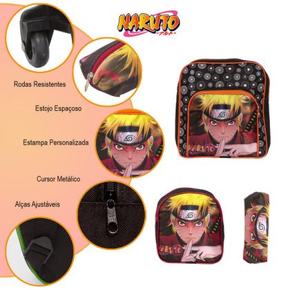 Imagem de Mochila Masculina Naruto Costas Lancheira Passeio Reforçada