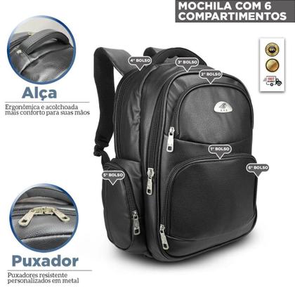 Imagem de Mochila Masculina Notebook Executiva Reforçada Alta Qualidade - KVN