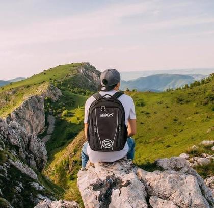 Imagem de Mochila Masculino Feminino Emborrachada Preta