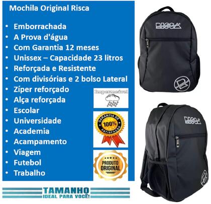 Imagem de Mochila Masculino Feminino Emborrachada Preta