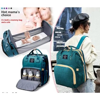 Imagem de Mochila Maternidade Bolsa Berço Caminha Bebe Menino Menina